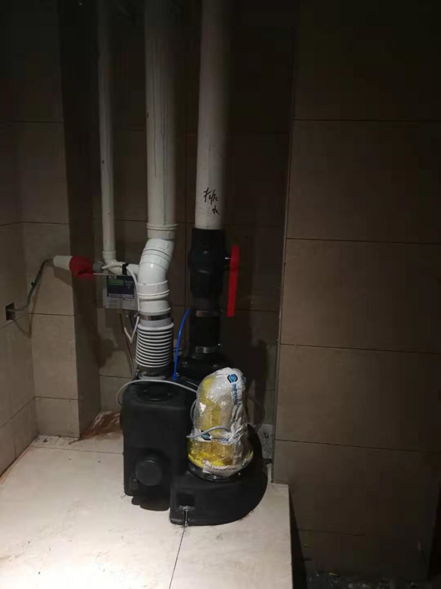 杭州星悦湾地下室污水提升泵安装实例
